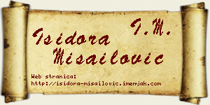 Isidora Misailović vizit kartica
